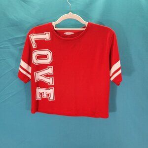 Candy Girls Red Love Graphic T-Shirt Size 13 Short Sleeve Top